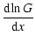$\displaystyle \frac{{\rm d}\!\ln G}{{\rm d}x}$