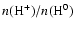 $n({\rm H}^+)/n({\rm H}^0)$