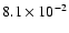 $8.1\times 10^{-2}$