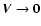 ${\vec V}\rightarrow {\vec 0}$