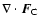 $\nabla\cdot{\vec F}_{\rm C}$