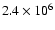 $2.4 \times 10^{6}$