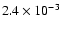 $2.4\times 10^{-3}$
