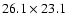 $26.1 \times 23.1$