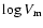 $\log V_{\rm m}$
