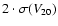 $2 \cdot \sigma(V_{20})$