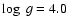 $\log~ g = 4.0$
