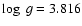 $\log~g = 3.816$