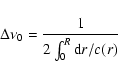 \begin{displaymath}\Delta \nu_{\rm0} = \frac{1}{2\int_{0}^{R} {\rm d} r/c(r)}
\end{displaymath}