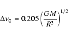 \begin{displaymath}\Delta \nu_{\rm0}= 0.205\left(\frac{GM}{R^{3}}\right)^{1/2}
\end{displaymath}