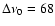 $\Delta \nu_{\rm0} = 68$