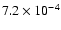 $7.2 \times 10^{-4}$
