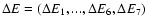 ${\Delta E}=(\Delta E_{1},...,\Delta E_{6},\Delta E_{7})$