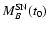 $M^{\rm SN}_B(t_0)$