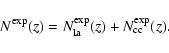 \begin{displaymath}N^{\rm exp}(z) = N^{\rm exp}_{\rm Ia}(z) + N^{\rm exp}_{\rm cc}(z) .
\end{displaymath}