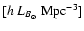 $[h~{L}_{{B}_\odot}~\mbox{Mpc}^{-3}]$