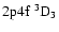 $\rm 2p4f~ ^3D_3$
