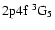 $\rm 2p4f~ ^3G_5$