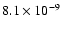 $8.1\times10^{-9}$