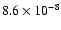 $8.6\times10^{-8}$