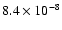 $8.4\times10^{-8}$