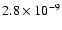 $2.8\times10^{-9}$