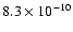 $8.3\times10^{-10}$
