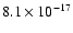 $8.1\times10^{-17}$