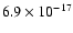 $6.9\times10^{-17}$
