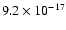 $9.2\times10^{-17}$