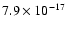 $7.9\times10^{-17}$