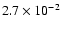 $2.7\times 10^{-2}$