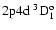 $\rm 2p4d~ ^3D_1^o$