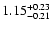 $\rm 1.15^{+0.23}_{-0.21}$