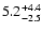 $\rm 5.2 ^{+4.4} _{-2.5}$