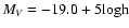 $M_V=-19.0+5\rm logh$