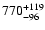 $\rm 770^{+119} _{-96}$