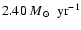 $2.40 ~M\mbox{$_{\normalsize\odot}$ }~
{\rm yr}^{-1} $
