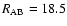 $R_{\rm AB}=18.5$