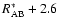 $R_{\rm AB}^*+2.6$