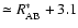 $\simeq R_{\rm AB}^*+3.1$