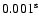 $0.001^{\rm s}$