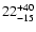 $\rm 22^{+40}_{-15}$