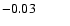 $-0.03\phantom{\pm 0.00}$