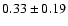 $0.33 \pm 0.19$