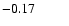 $ -0.17 \phantom{\pm 0.00}$