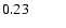 $ 0.23 \phantom{\pm 0.00}$