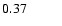 $ 0.37 \phantom{\pm 0.00}$