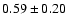 $0.59 \pm 0.20$