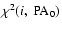 $\chi^2(i,~ \rm PA_0)$